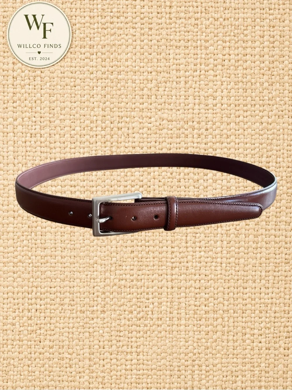 Torino Leather Co Men’s Brown Aniline Kipskin Dress Belt Size 42 USA